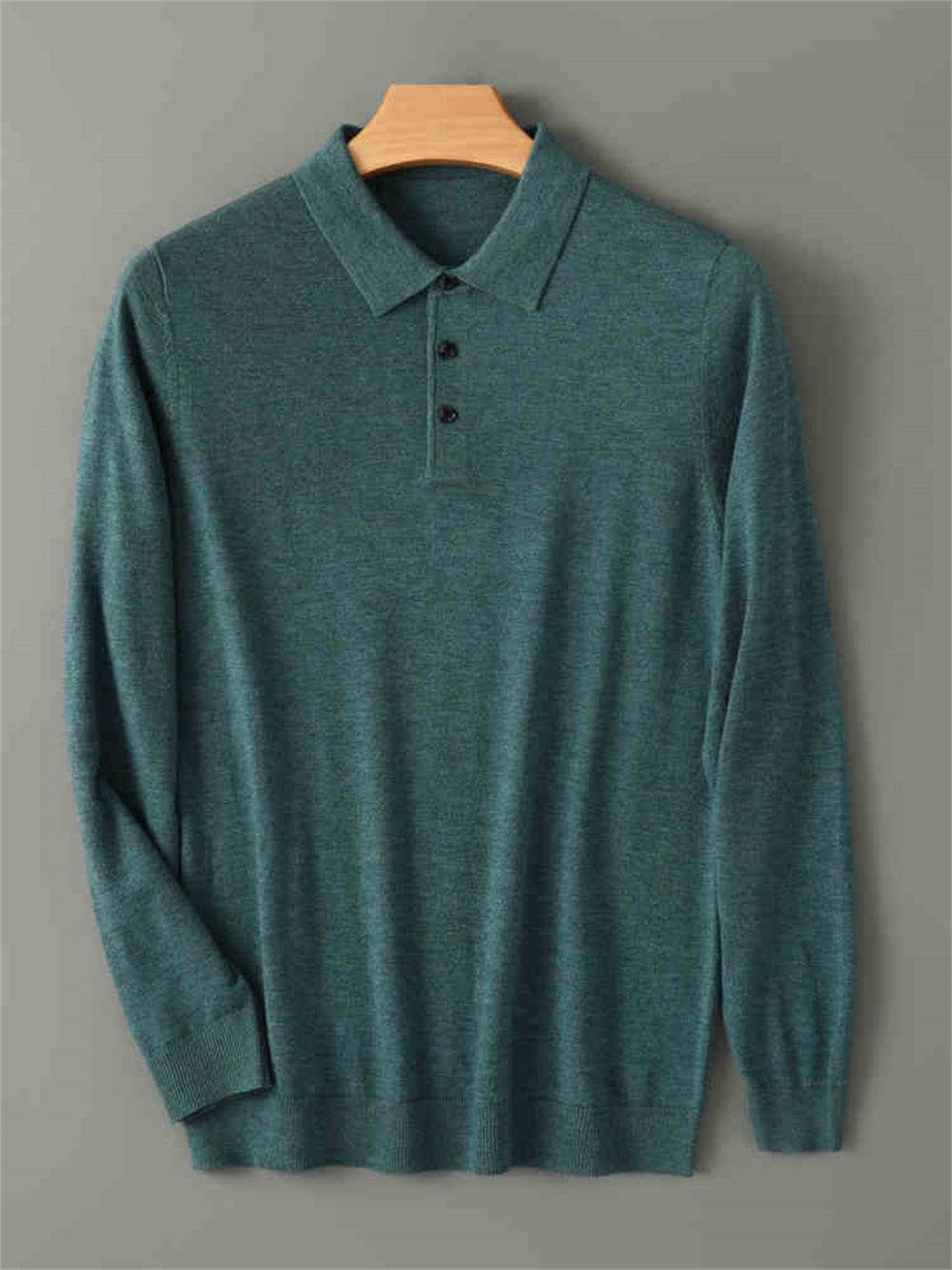 Men’s Cashmere Sweater – Luxurious Wool Lapel Pullover for Winter - MODISH X