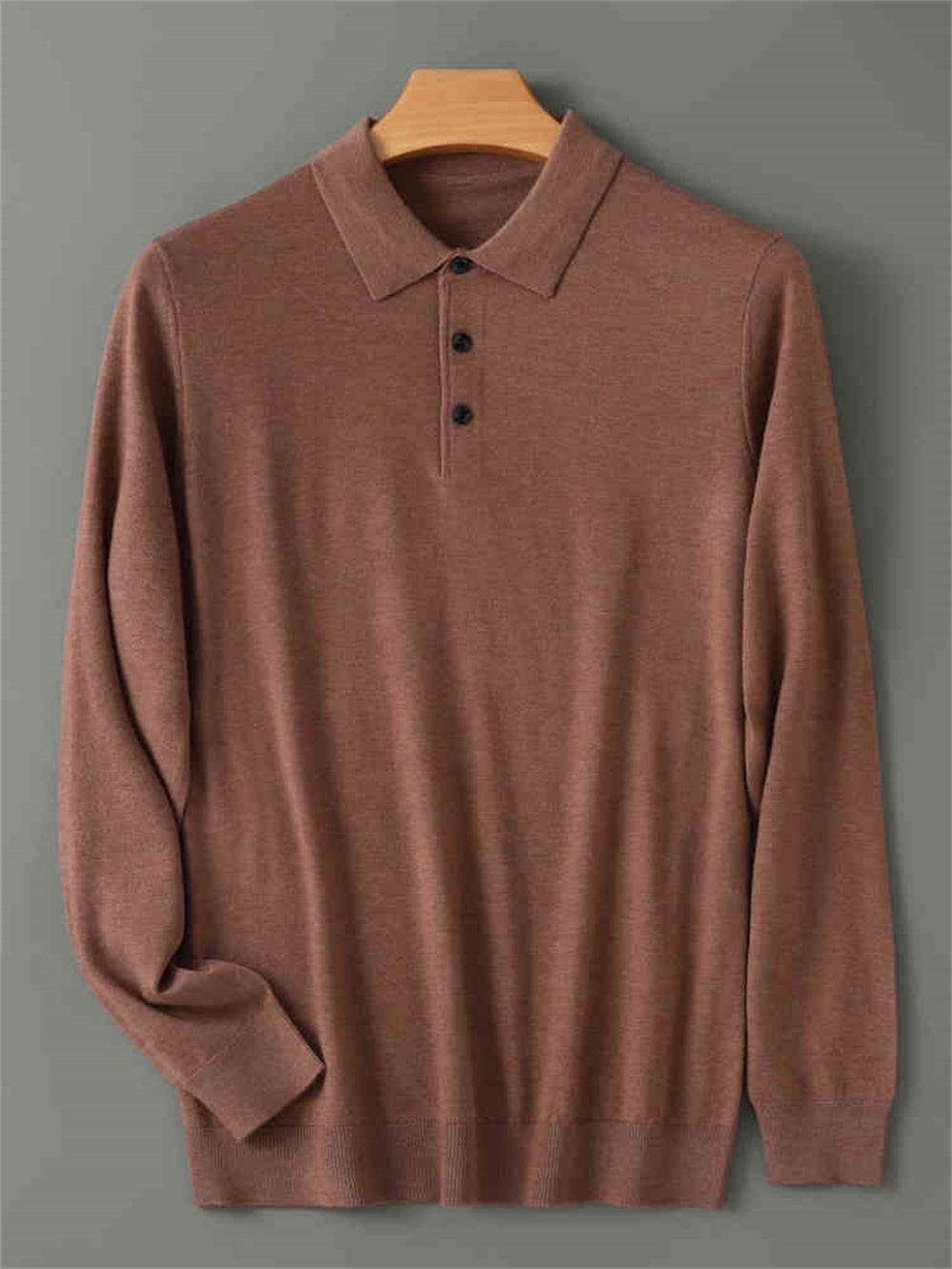 Men’s Cashmere Sweater – Luxurious Wool Lapel Pullover for Winter - MODISH X