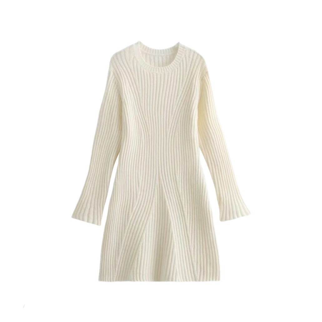 Women’s Ribbed Knit Dress – Cozy, Chic & Slim-Fit Winter Essential - MODISH X