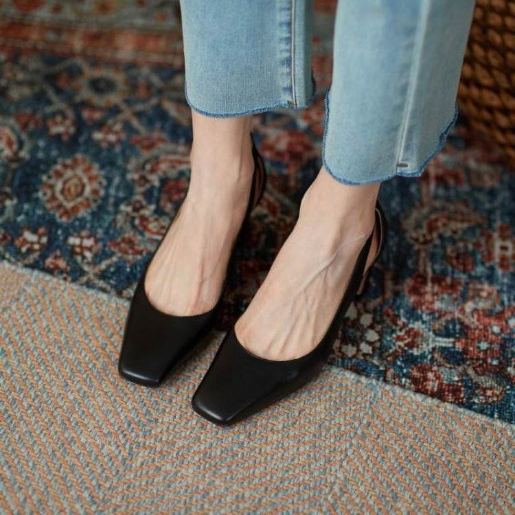 Women’s White Chunky Heel Shoes – Elegant & Comfortable - MODISH X