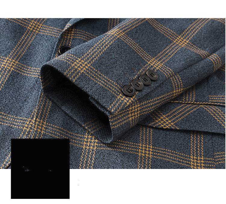 Stylish 3 Piece Suit for Men – Modish Blue Check Suit Dress - MODISH X
