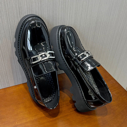 Best Men's Round Head Leisure Leather Shoes – Comfortable Patent Leather