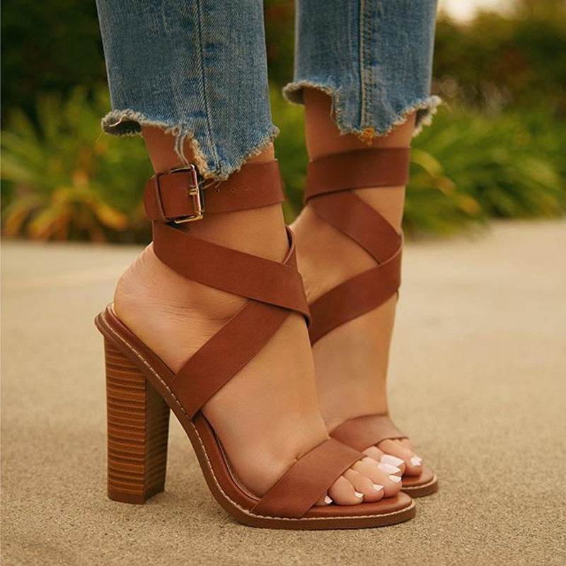 Plus-Size Chunky Heel Sandals – Bold, Comfy & Made to Empower You - MODISH X