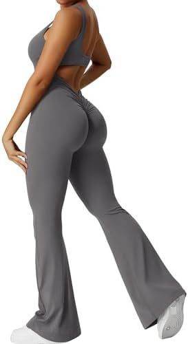 Women’s Sleeveless Flare Jumpsuit – Stylish Yoga & Fitness Wear - MODISH X