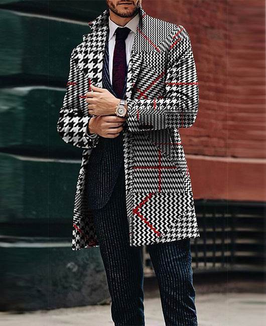 Men’s Long Coat – Sleek Slim Fit Winter Jacket with Pockets - MODISH X