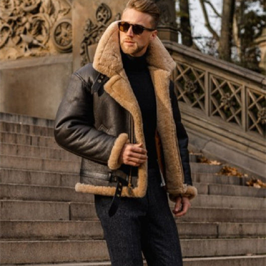 Premium Men’s Faux Fur Jacket – Cozy & Stylish Winter Wear