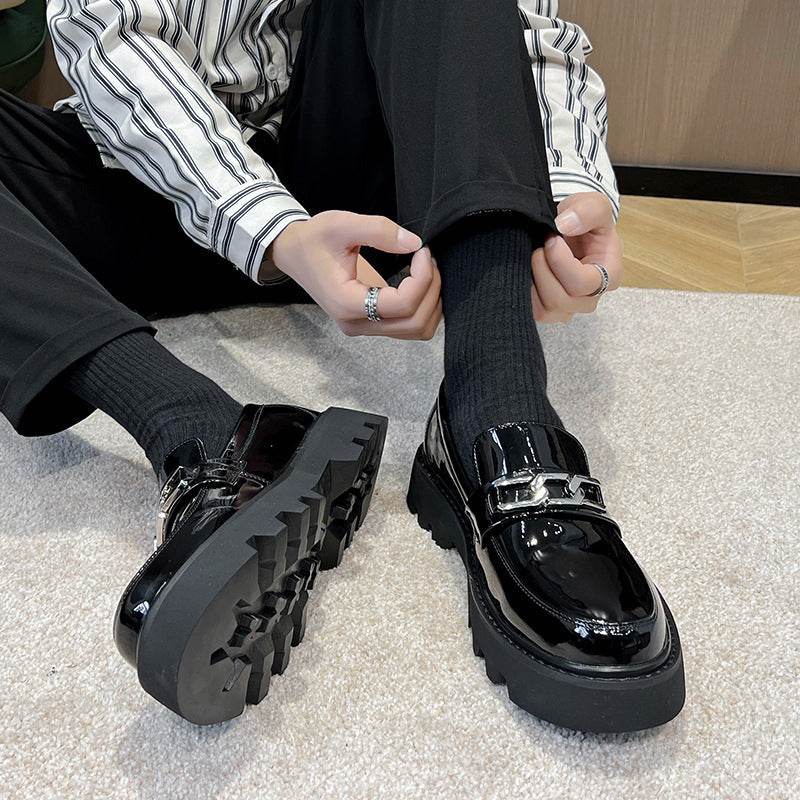 Best Men's Round Head Leisure Leather Shoes – Comfortable Patent Leather - MODISH X