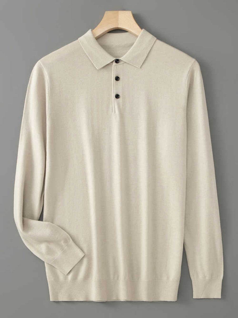 Men’s Cashmere Sweater – Luxurious Wool Lapel Pullover for Winter - MODISH X