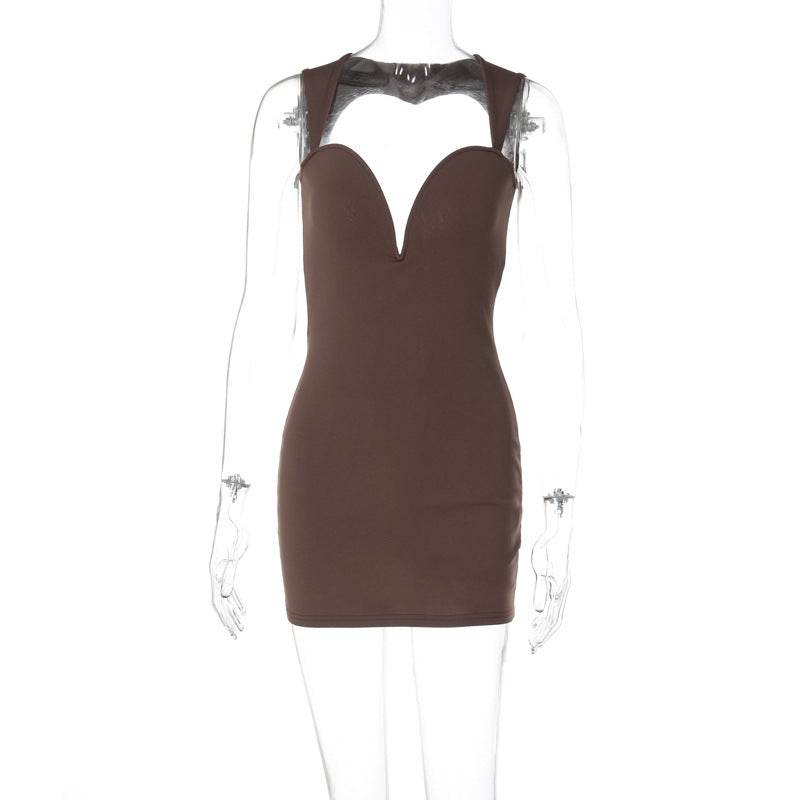 Women’s Deep V-Neck Sheath Dress – Sleek & Elegant & Timeless - MODISH X