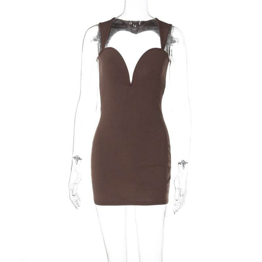 Women’s Deep V-Neck Sheath Dress – Sleek & Elegant & Timeless - MODISH X