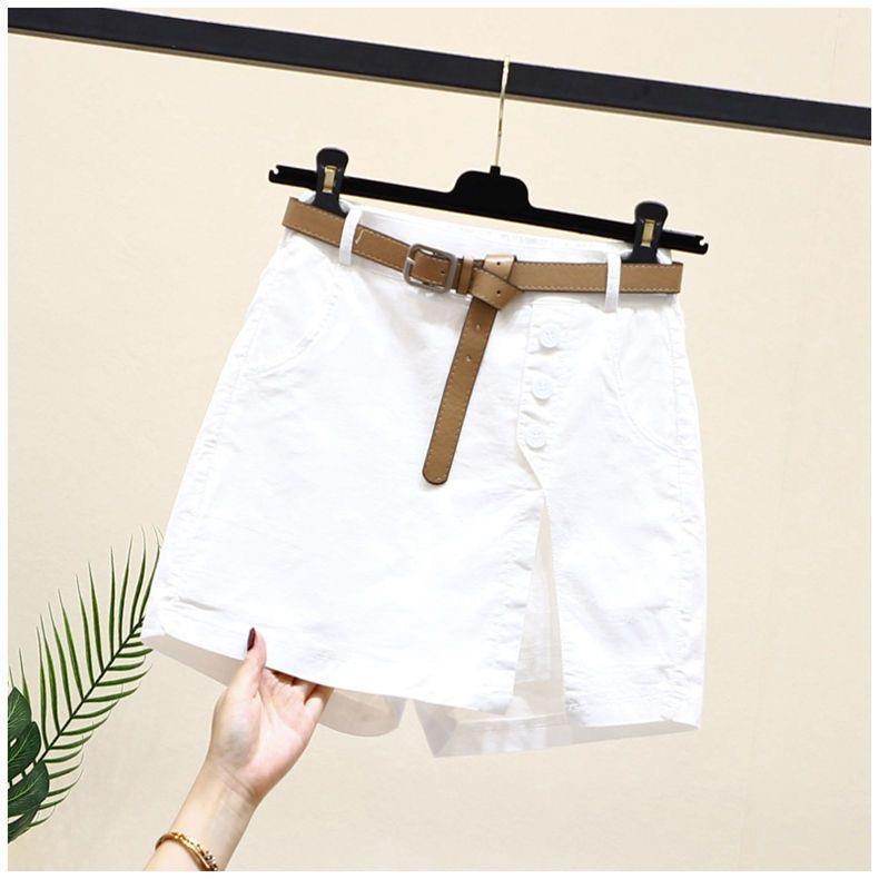 Women's Summer Cotton Shorts – Belted Wide-Leg Style & Comfort - MODISH X