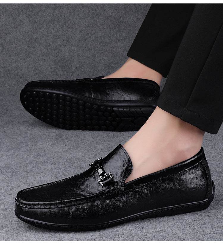Men's Plus Size Dough Shoes – Leather Loafers with Arch Support - MODISH X