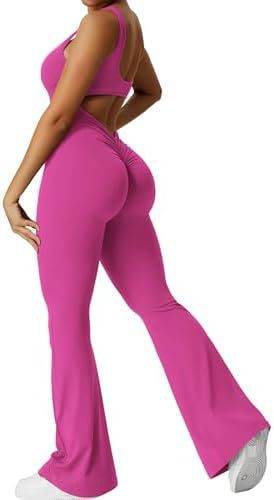 Women’s Sleeveless Flare Jumpsuit – Stylish Yoga & Fitness Wear - MODISH X