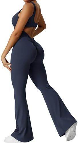 Women’s Sleeveless Flare Jumpsuit – Stylish Yoga & Fitness Wear - MODISH X