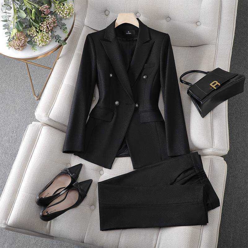 Women’s Black Business Suit for Work – Cropped Pants - MODISH X