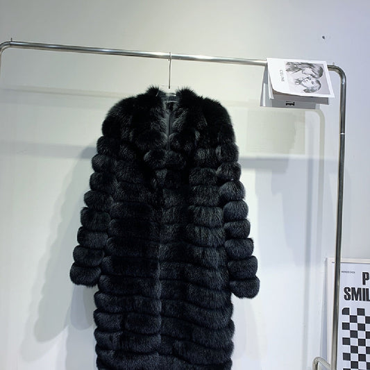 Men’s Long Fur Coat – Real Fox Fur Luxury Winter Coat