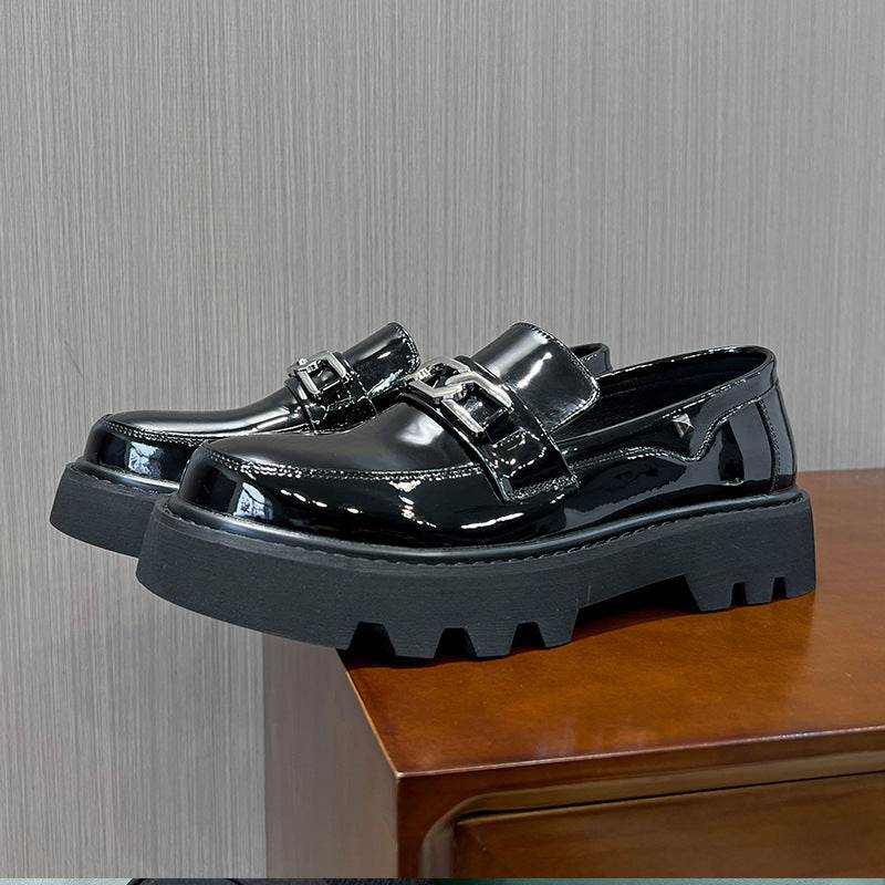 Best Men's Round Head Leisure Leather Shoes – Comfortable Patent Leather - MODISH X