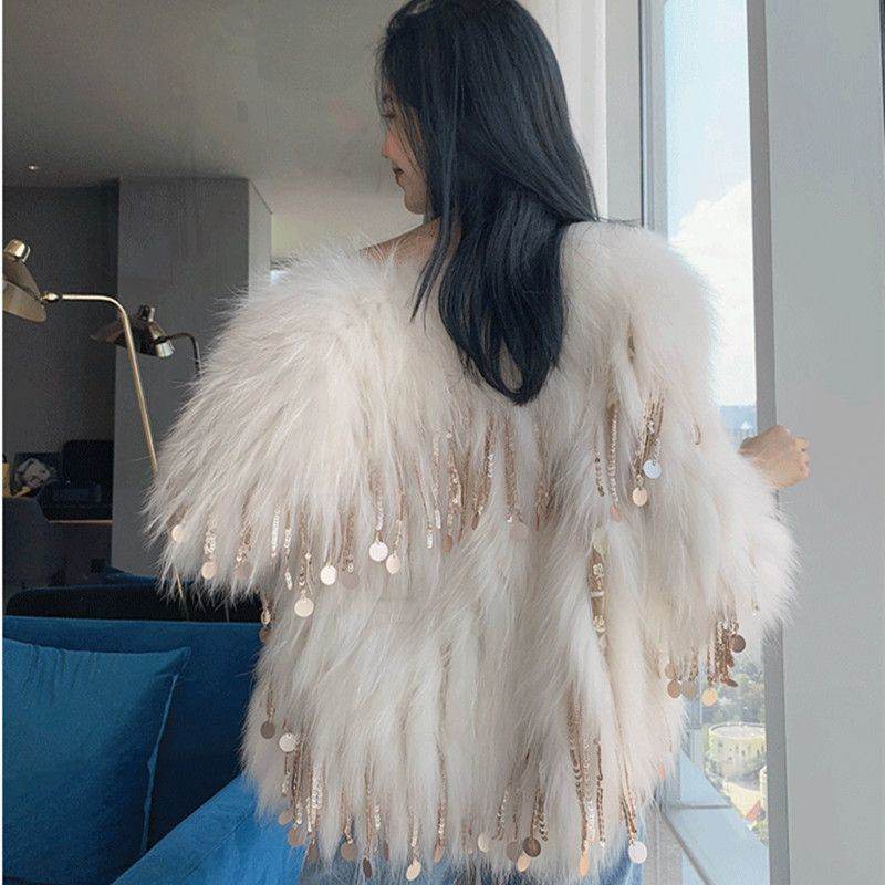 Premium Women’s Tassel Fox Fur Coat – Luxurious & Eco-Friendly - MODISH X