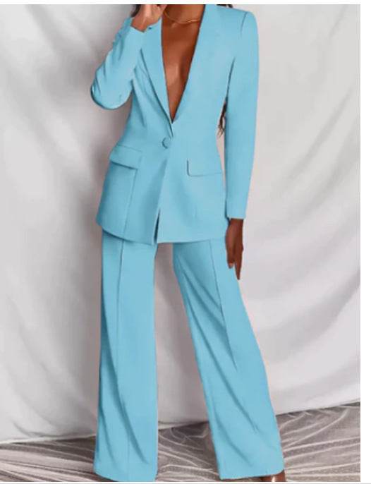 Women’s Long-Sleeve Trousers Suit – Professional & Stylish - MODISH X