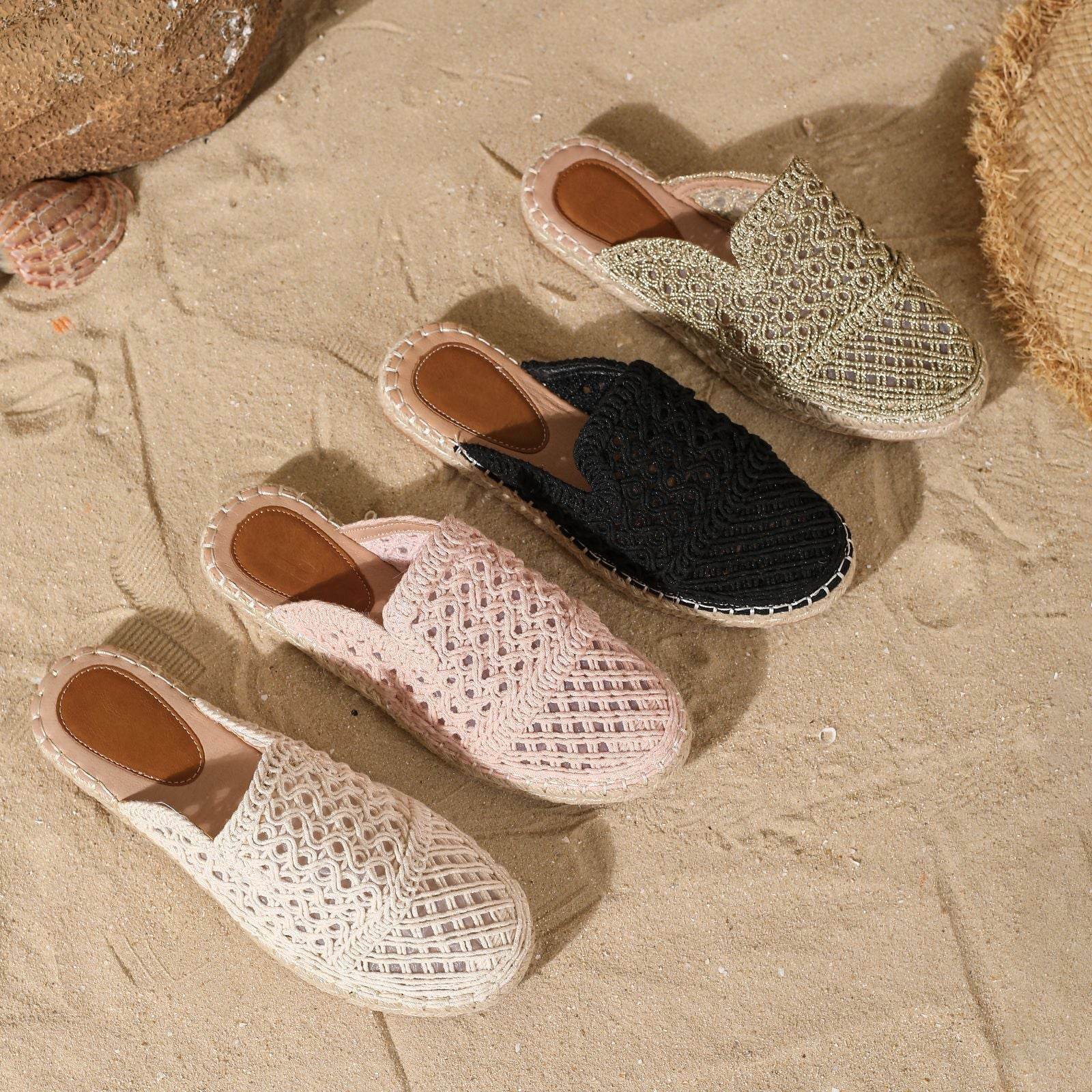 Women’s Closed Toe Hollow-Out Flat Slippers – Breathable Summer Style - MODISH X