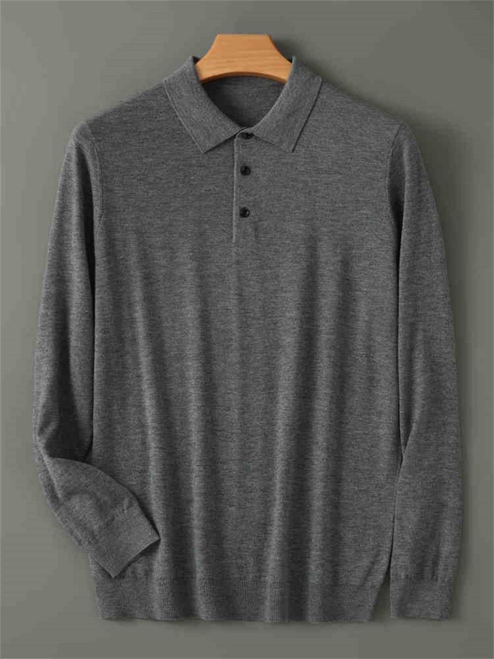 Men’s Cashmere Sweater – Luxurious Wool Lapel Pullover for Winter - MODISH X