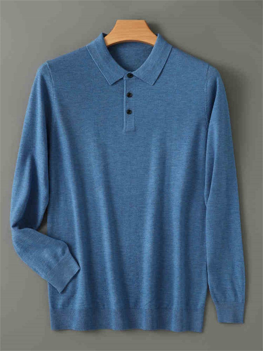 Men’s Cashmere Sweater – Luxurious Wool Lapel Pullover for Winter - MODISH X