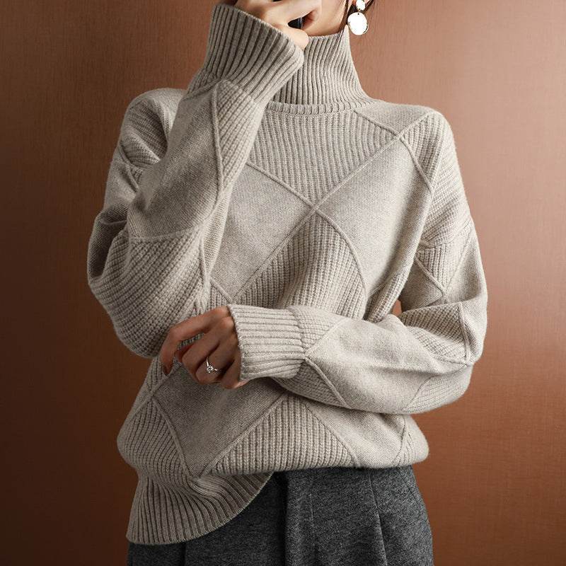 Women's Long-Sleeve Knitted Sweater – Perfect for Winter Fashion - MODISH X