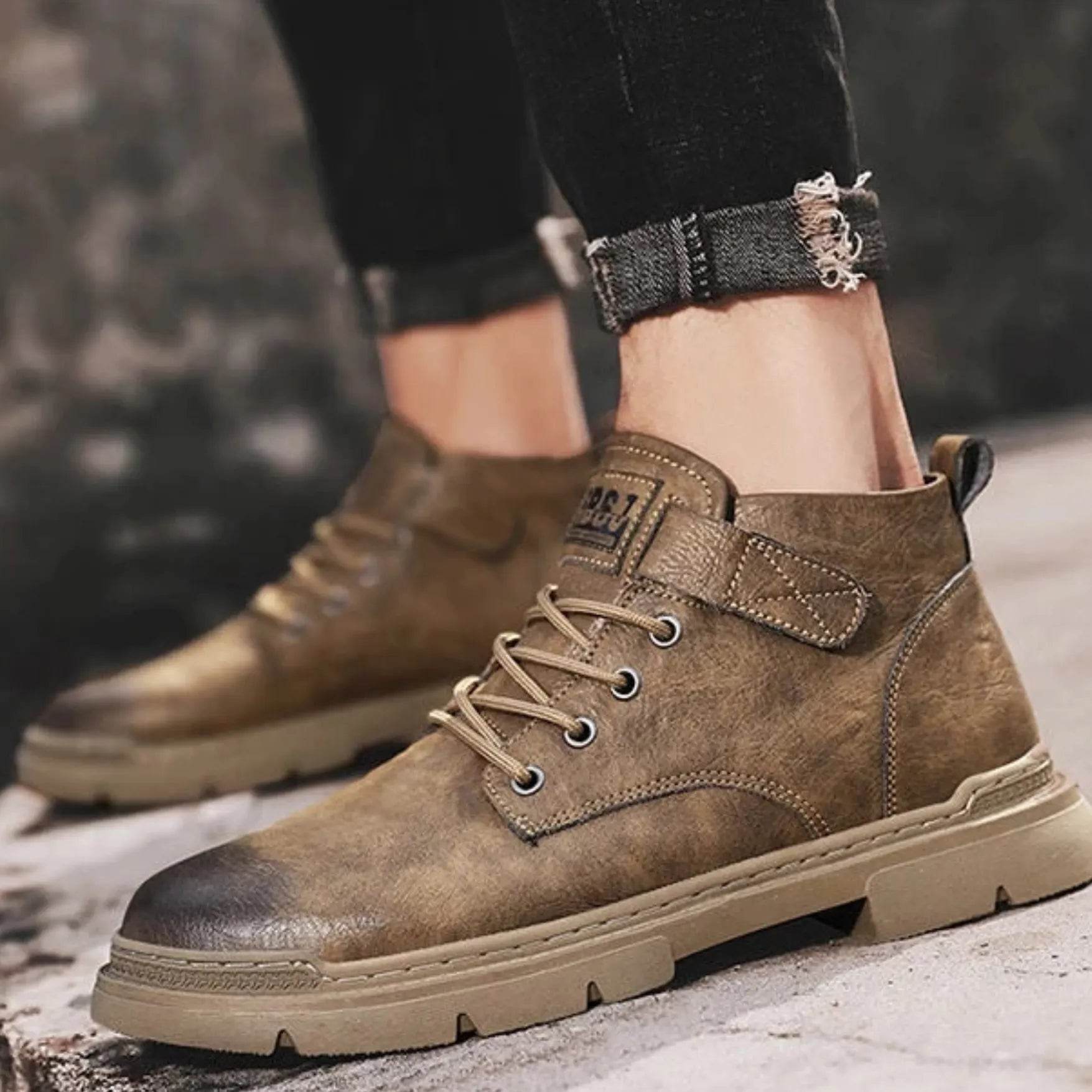 Best Men's Vintage Fashion Motorcycle Boots – Durable & Stylish - MODISH X