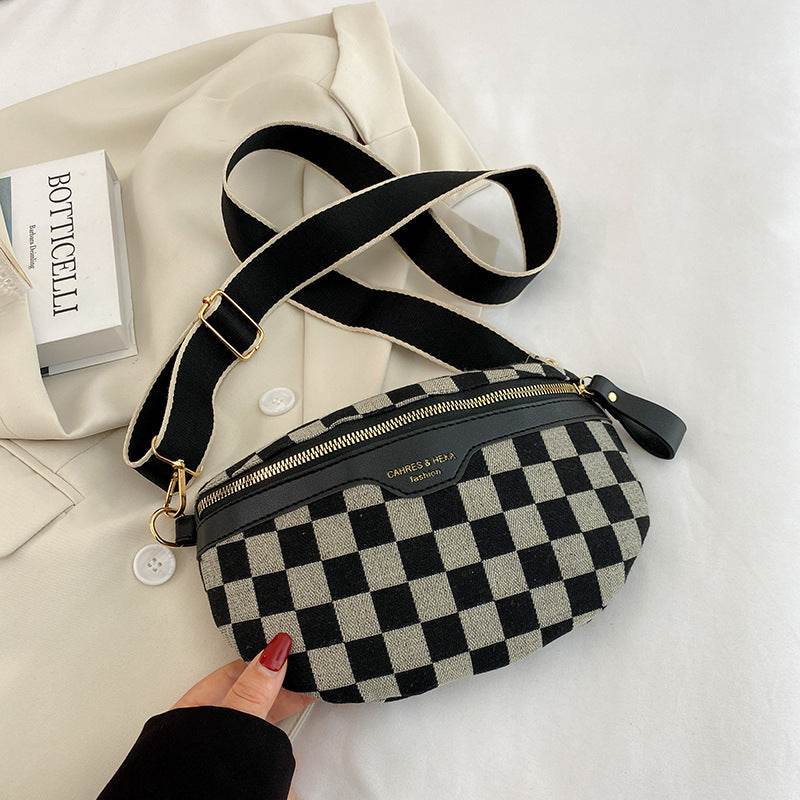 Women's Nylon Crossbody Bag – Rhombus Canvas Shoulder Design - MODISH X