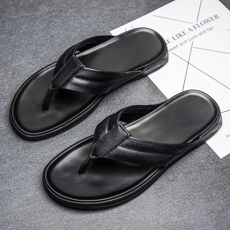Men's Summer Flip-flops Leather Flip-flops Beach Slippers - MODISH X