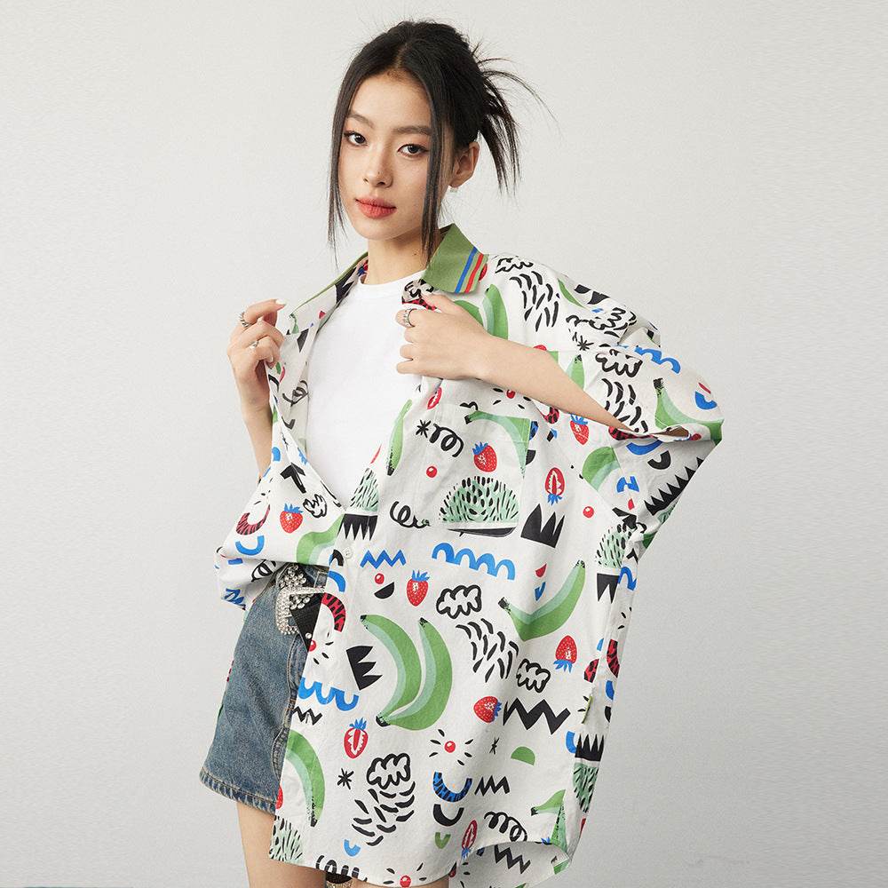 Unisex Abstract Summer Printed Shirts – Stylish Cotton Comfort - MODISH X