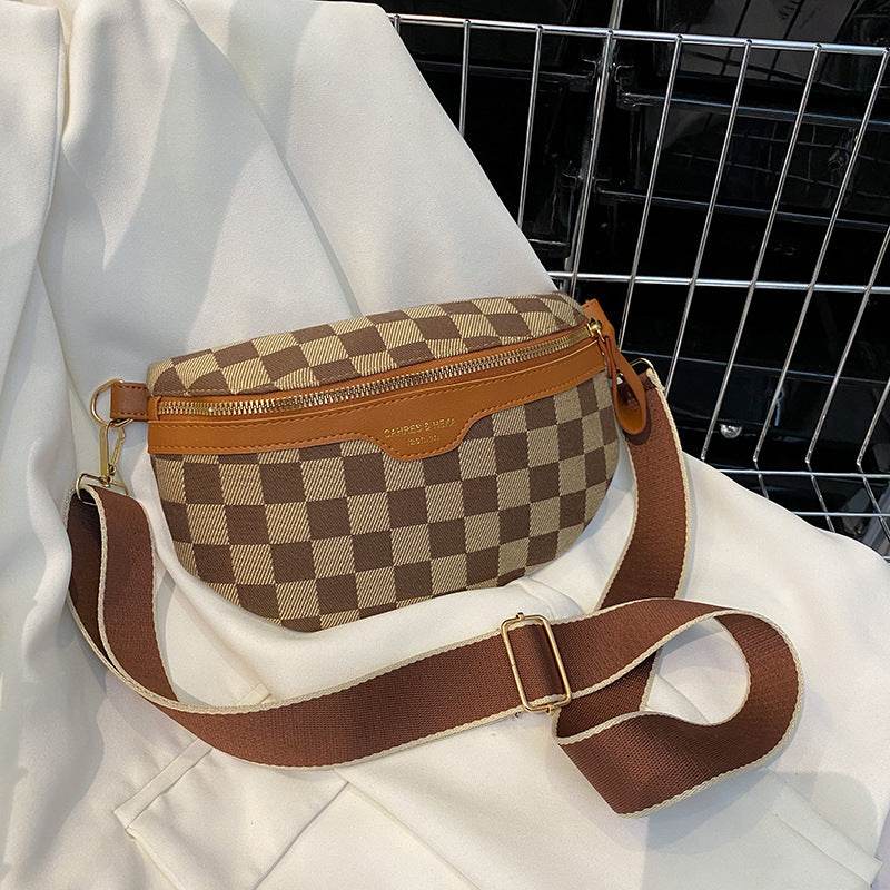 Women's Nylon Crossbody Bag – Rhombus Canvas Shoulder Design - MODISH X