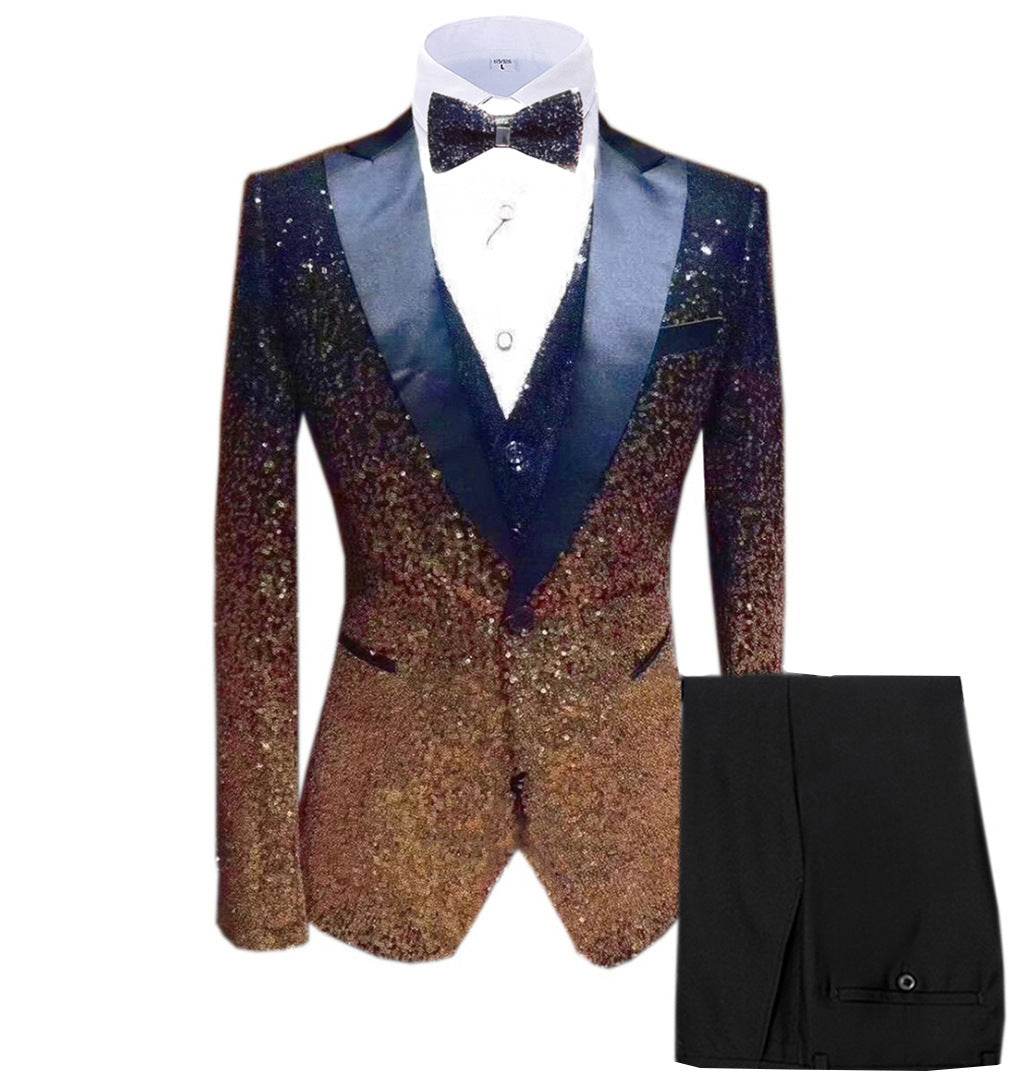 Stylish Three Piece Suit for Men – Smart Sequin Dress Suit - MODISH X