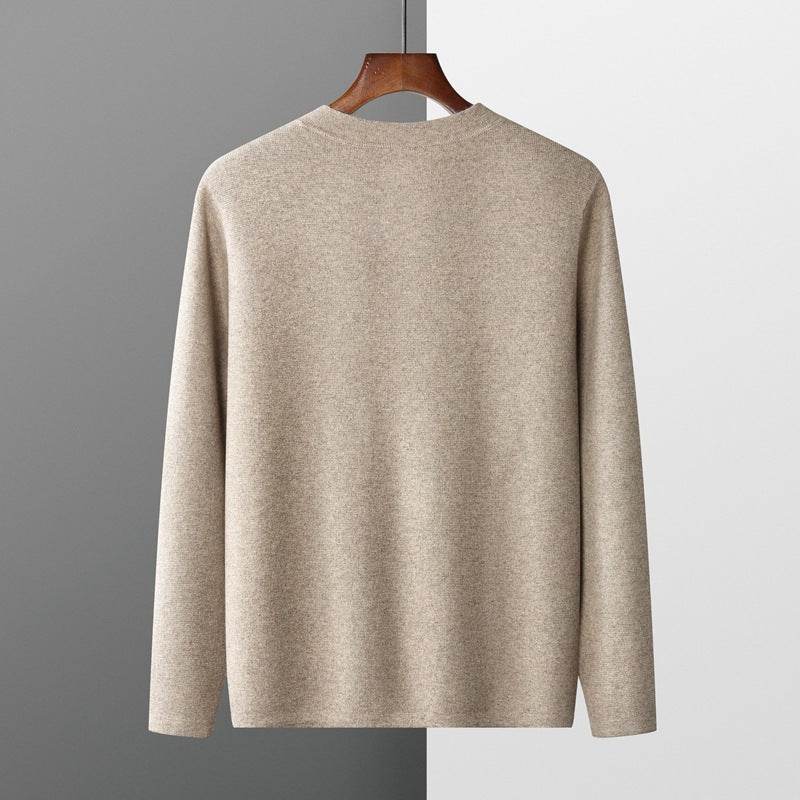 Men’s Wool Cardigan Sweater Black – Stylish Mid-Length Knit for Comfort - MODISH X