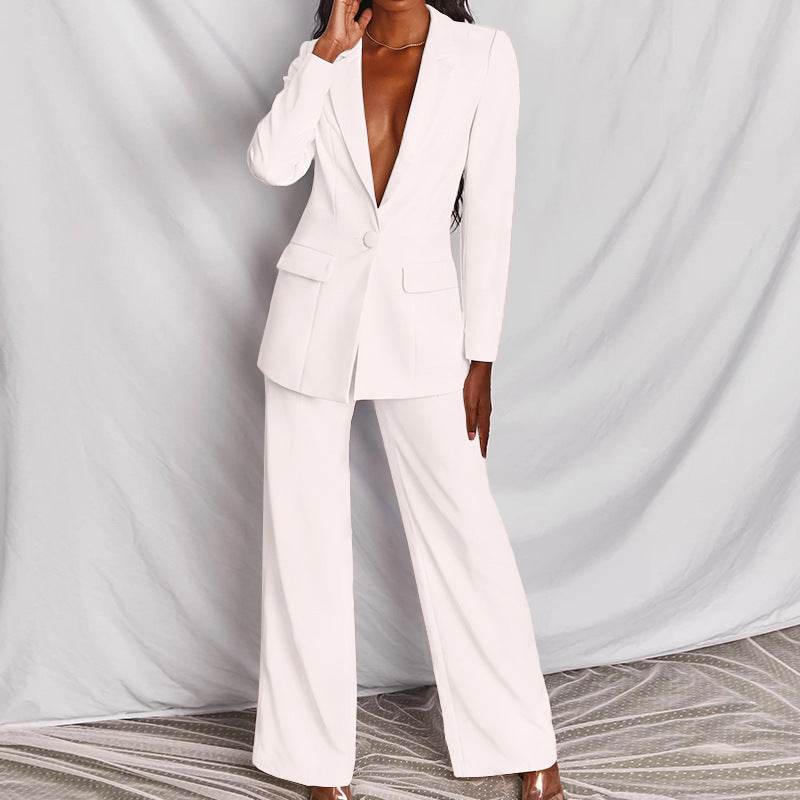 Women’s Long-Sleeve Trousers Suit – Professional & Stylish - MODISH X