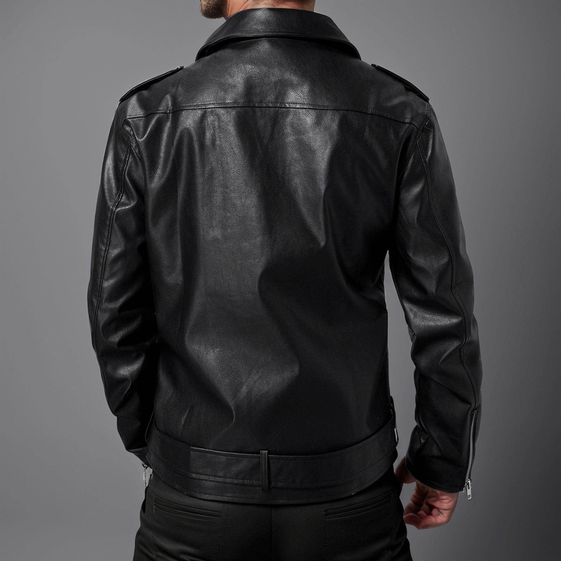 Men’s Slim Fit Lapel Jacket – Stylish & Trendy Leather Coat - MODISH X