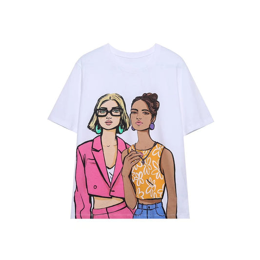 Women's Fashion Short-Sleeved Printed T-Shirts – Trendy & Modish