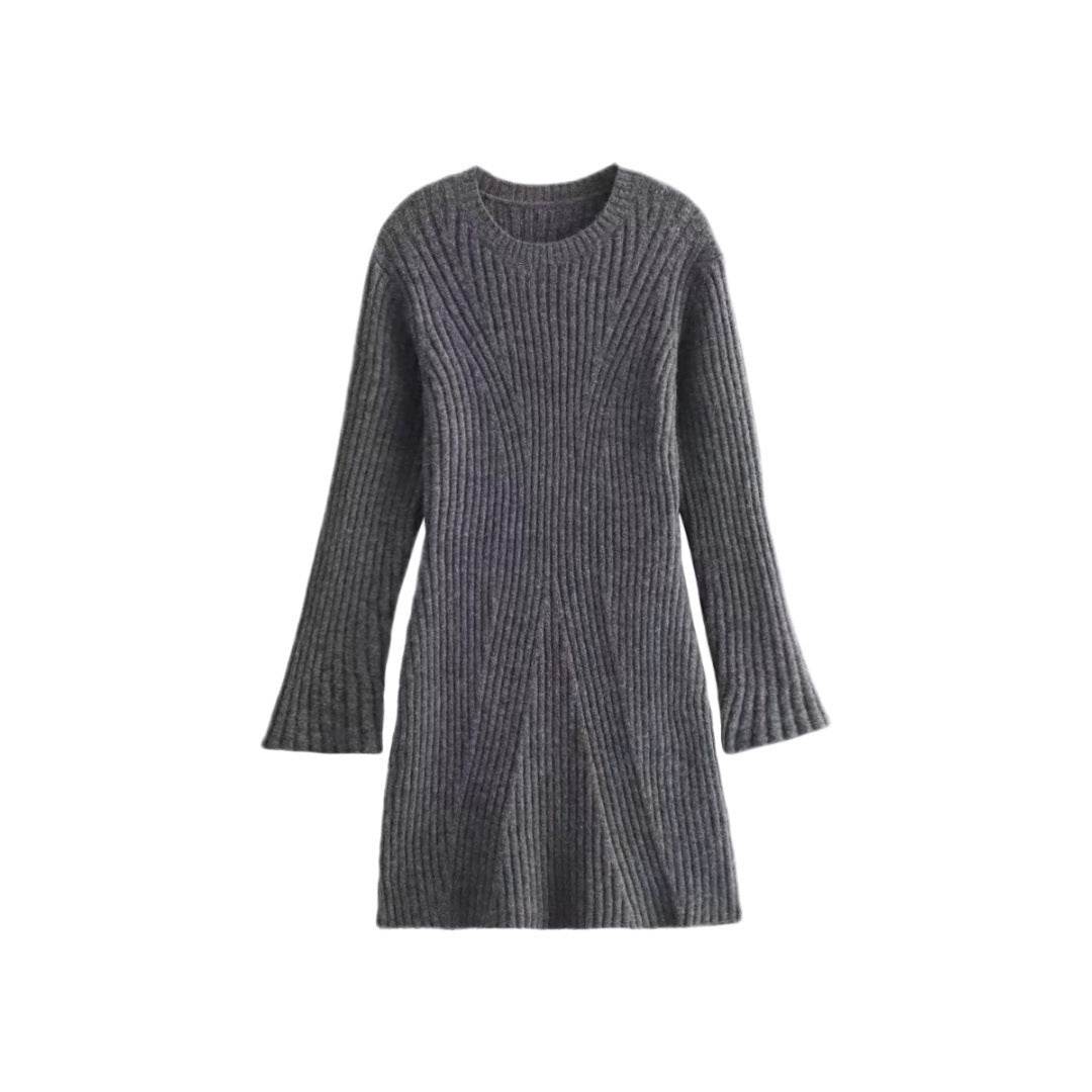 Women’s Ribbed Knit Dress – Cozy, Chic & Slim-Fit Winter Essential - MODISH X