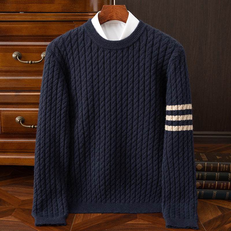 Men's Round Neck Sweater – Loose Thick Cardigan Sweater - MODISH X