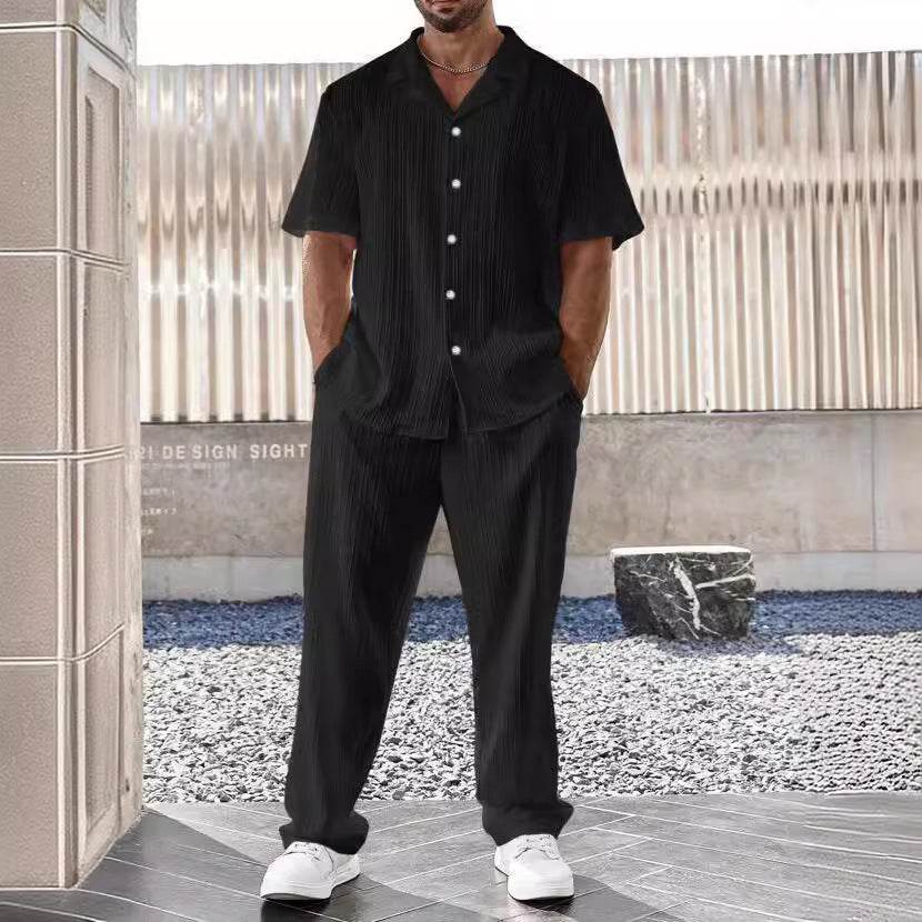 White Casual Dress Suit – Stylish 2 Piece Shirt & Trousers Set - MODISH X