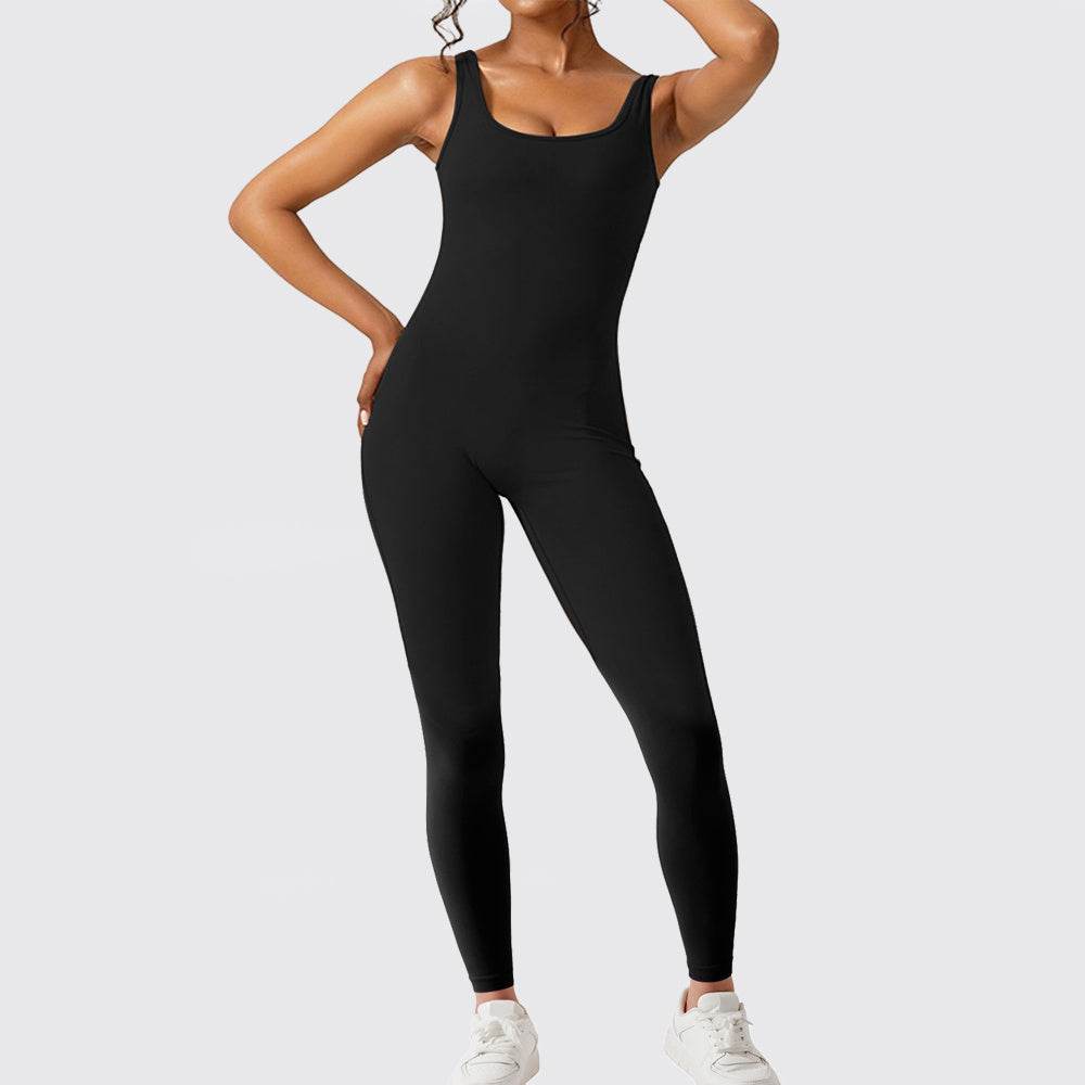 Women’s Sleeveless Flare Jumpsuit – Stylish Yoga & Fitness Wear - MODISH X