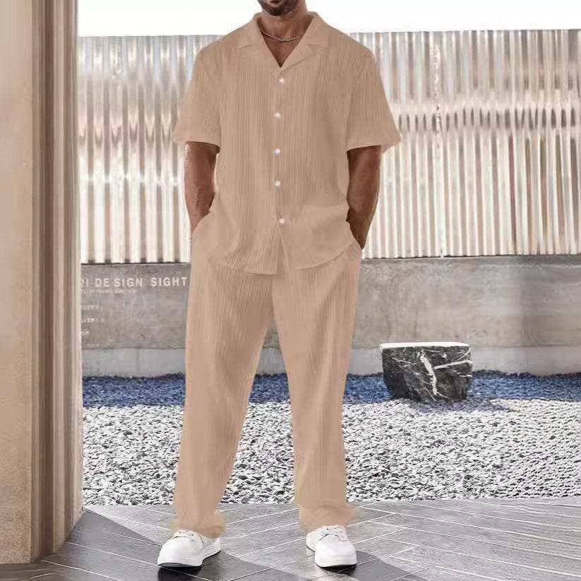 White Casual Dress Suit – Stylish 2 Piece Shirt & Trousers Set - MODISH X