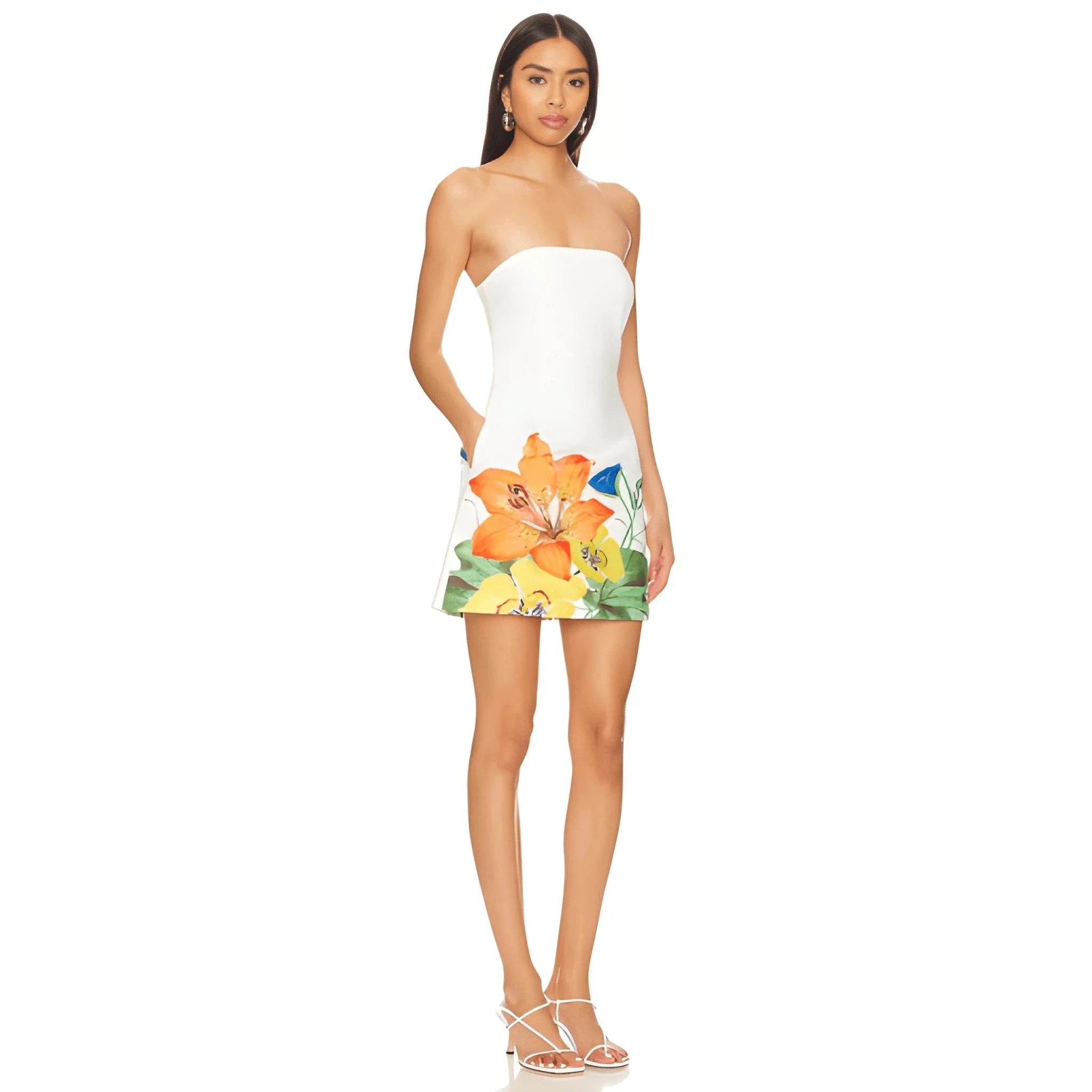 Women's Summer Floral Tube Top Sheath Shorts – Chic & Comfy Style - MODISH X