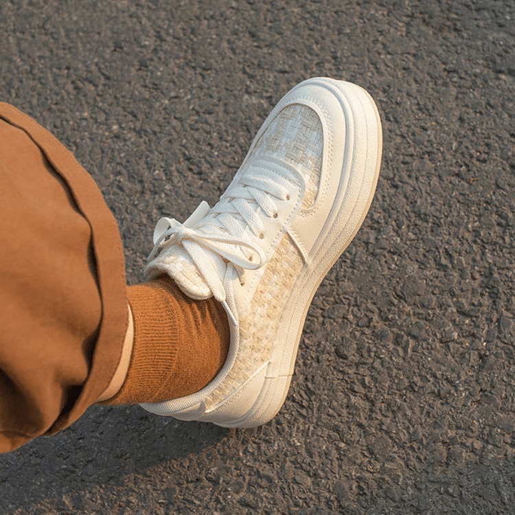 White Sneakers for Women – Modish & Comfortable Canvas Platform Shoes - MODISH X