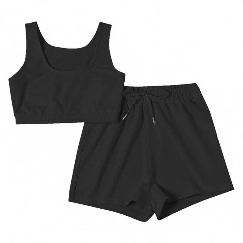 Women’s Crop Top & Shorts Set – Sexy Summer Athleisure Look - MODISH X