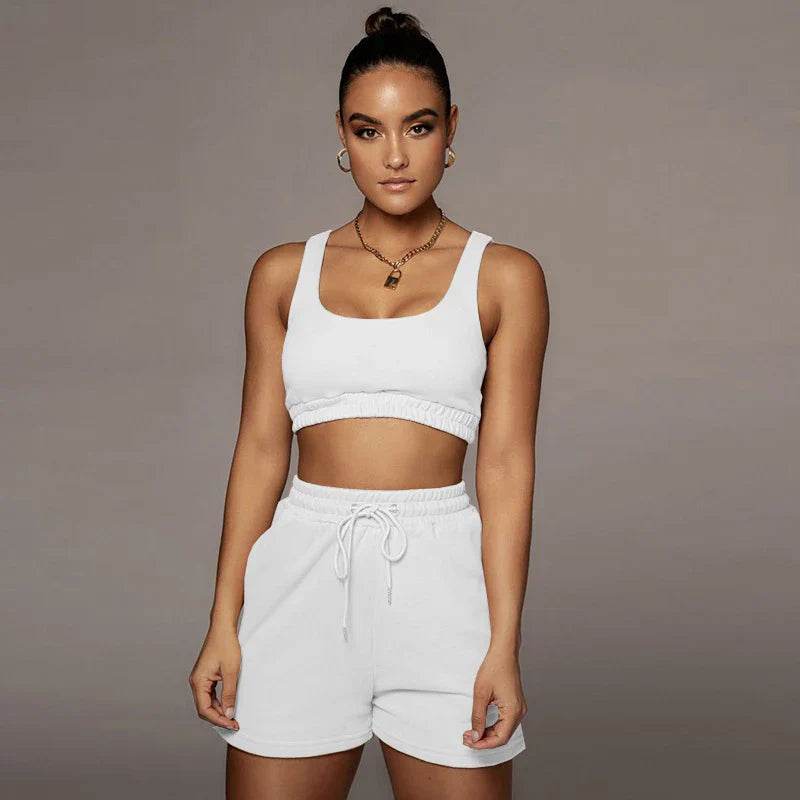 Women’s Crop Top & Shorts Set – Sexy Summer Athleisure Look - MODISH X