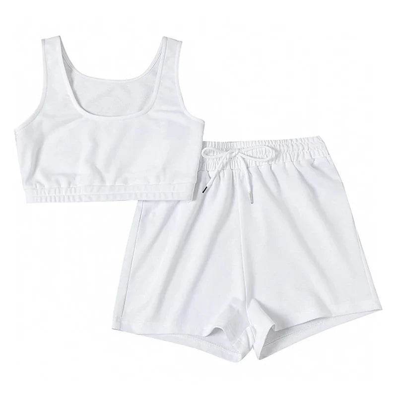 Women’s Crop Top & Shorts Set – Sexy Summer Athleisure Look - MODISH X
