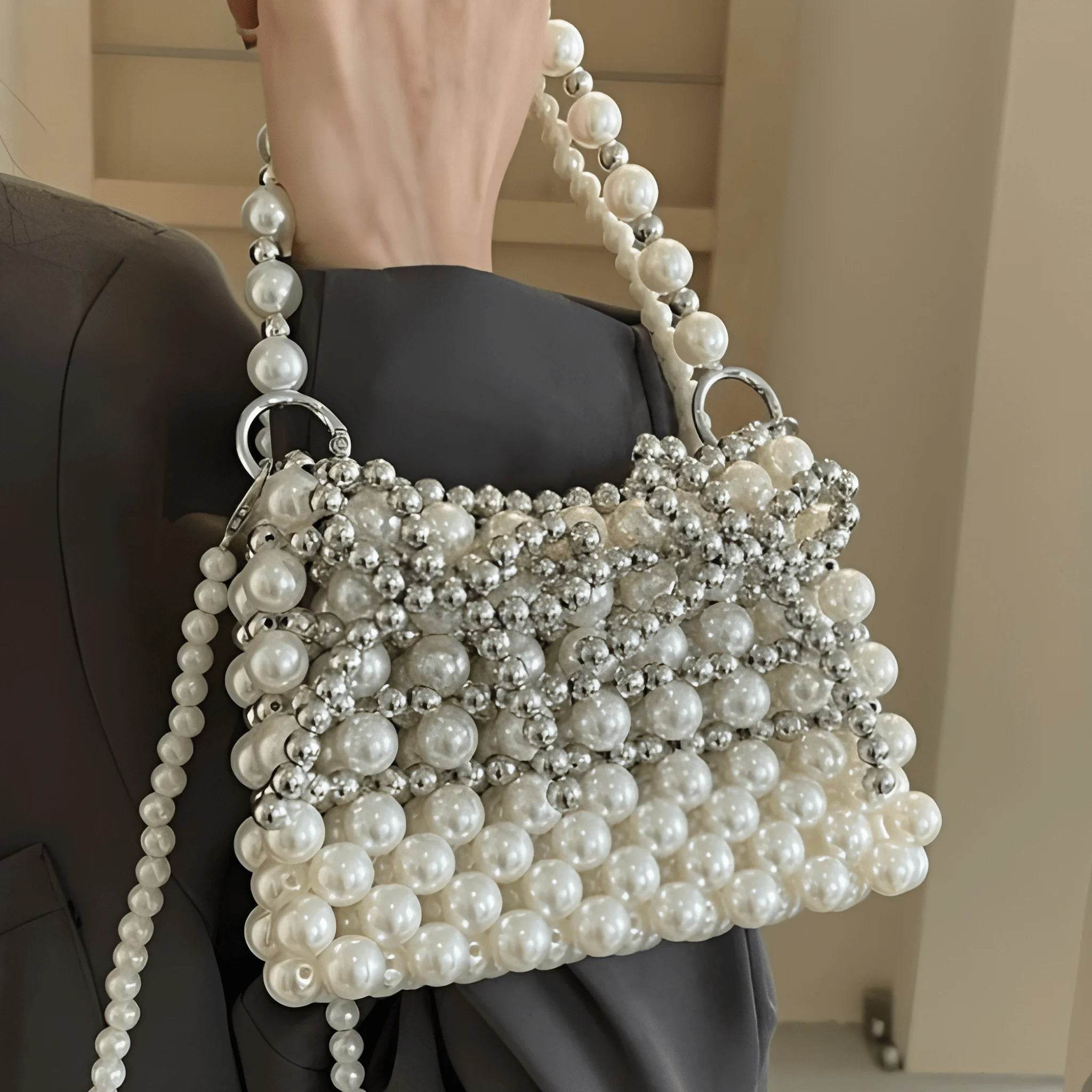 Women's Luxury Pearl Dinner Bags – Elegant Evening Accessory - MODISH X