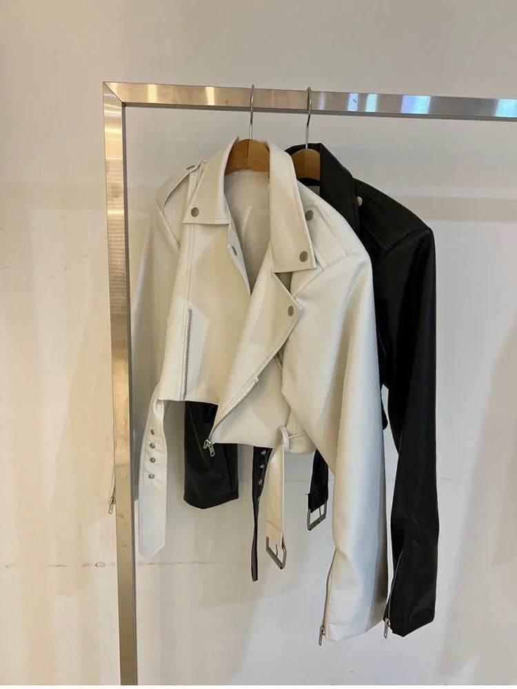 Women's Cropped Leather Jacket – Elegant, Stylish & Modern Fit - MODISH X