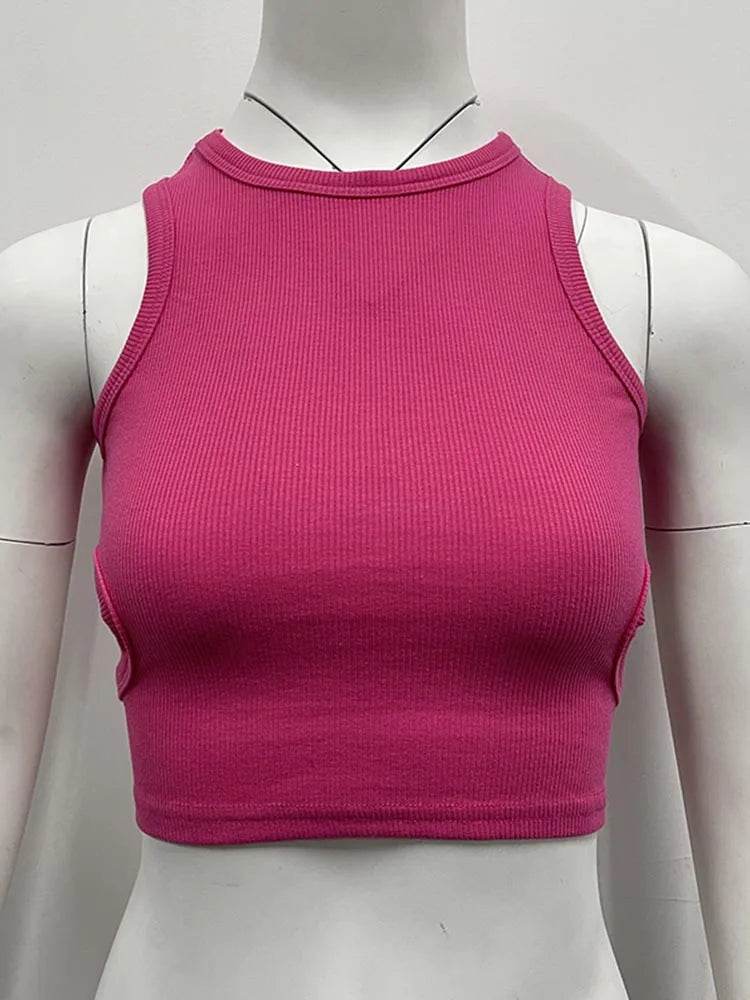 Women’s Summer Solid Color Sleeveless T-Shirt – Chic & Casual Style - MODISH X